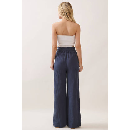 Ocean Beach Gauze Wide Leg Pant