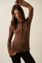 Load image into Gallery viewer, The Brynn Lace Henley Top
