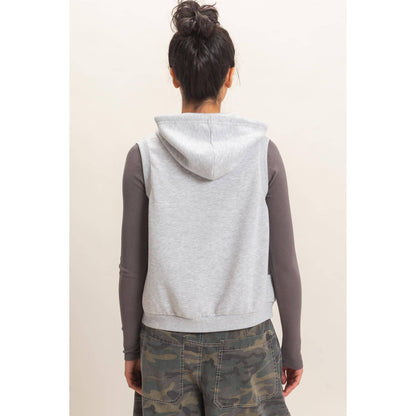 Sleeveless Zip Up Hoodie (2 Colors)