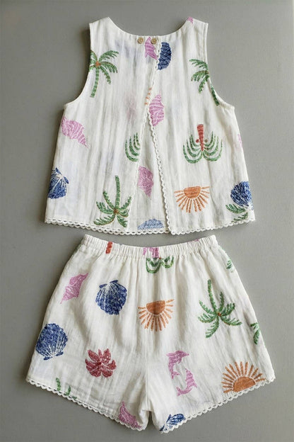 Beachside Gauze Short Set