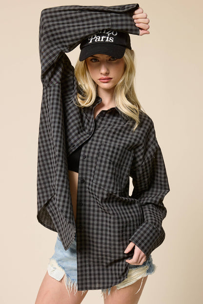 Rori Gingham Button Down Shirt (2 Colors)