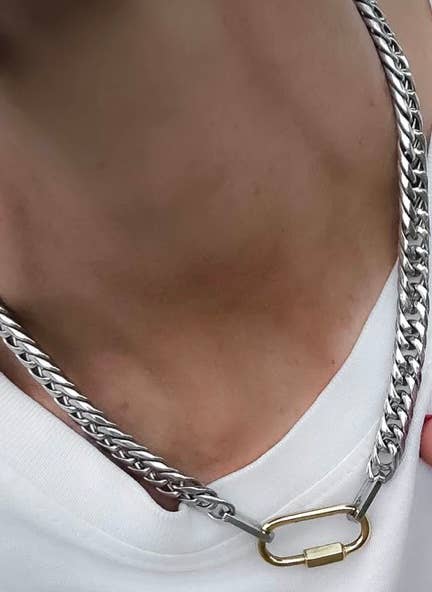 Carabiner Stainless Steel Necklace