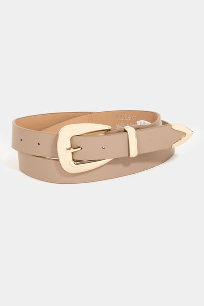 Smooth Vegan Leather Belt