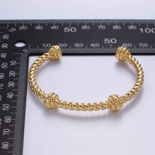 Load image into Gallery viewer, 24K Gold Filled Knotted Rope Cuff Bracelet | WA-2518
