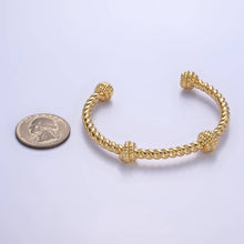 Load image into Gallery viewer, 24K Gold Filled Knotted Rope Cuff Bracelet | WA-2518
