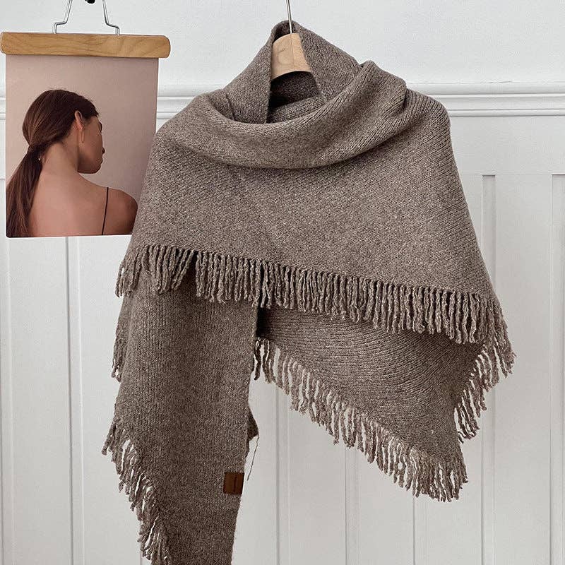 The Fringe Affair Knit Shawl (5 Colors)