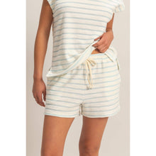 Load image into Gallery viewer, Terry Cloth Stripe Drawstring Short
