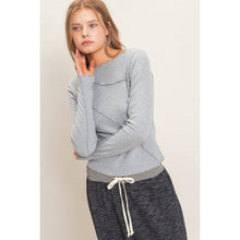 Load image into Gallery viewer, Ruffled Ribbed Long Sleeve Top
