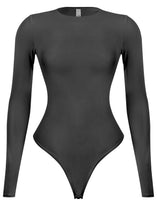 Load image into Gallery viewer, Adrianna Double Lined Long Sleeve Bodysuit (2 Colors)
