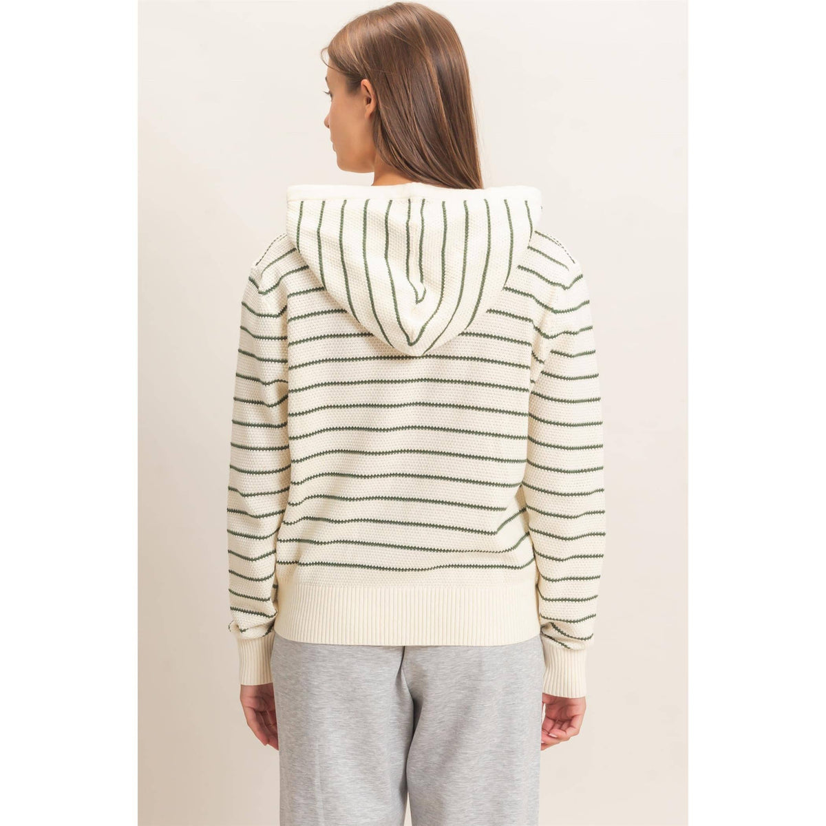 The Collins Stripe Hoodie Sweater