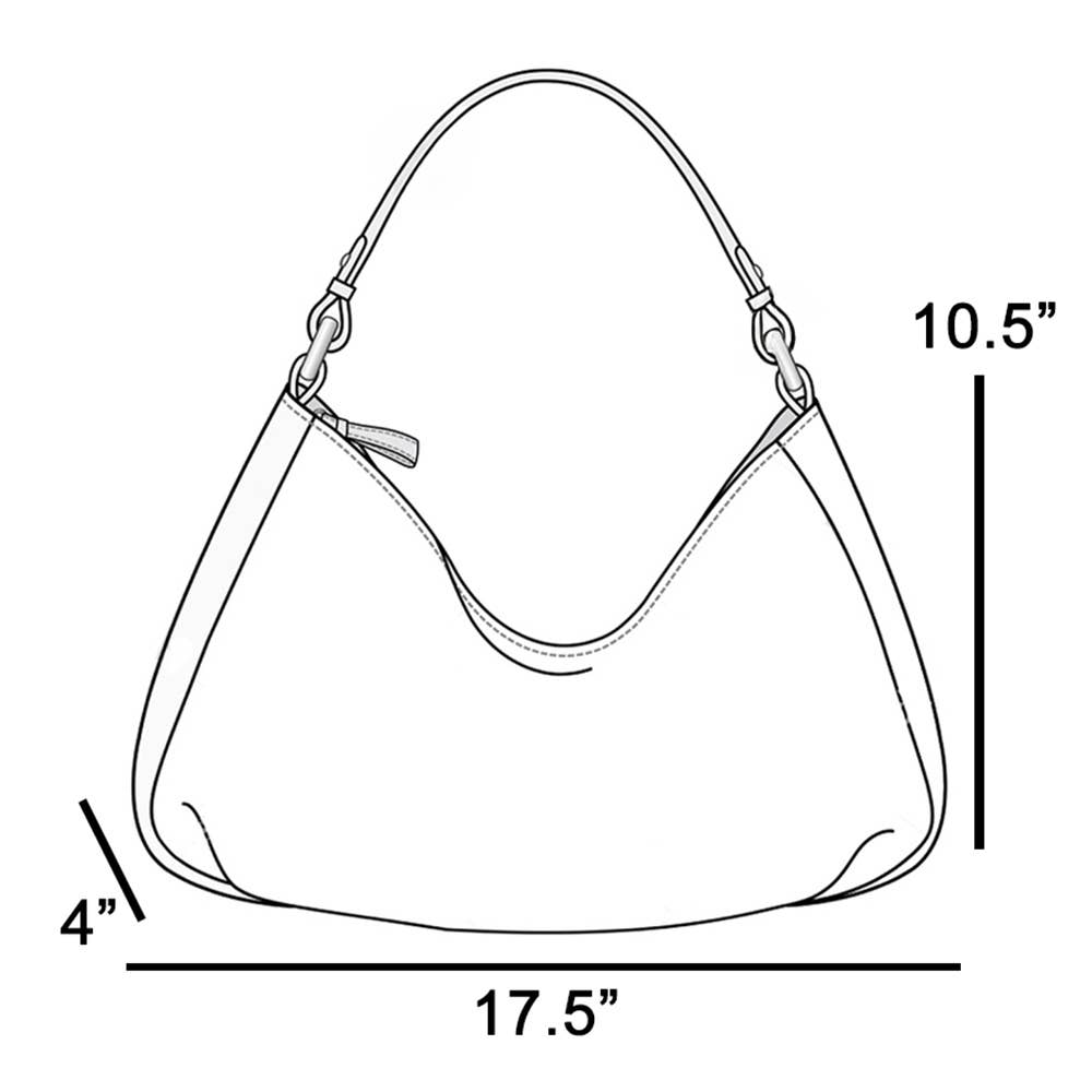 Vegan Suede Zip Sling Crossbody Hobo Bag