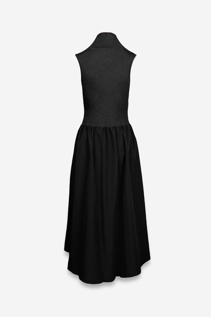 The Margo Sleeveless Mock Neck Midi Dress