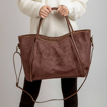 Load image into Gallery viewer, Faux Suede Tote
