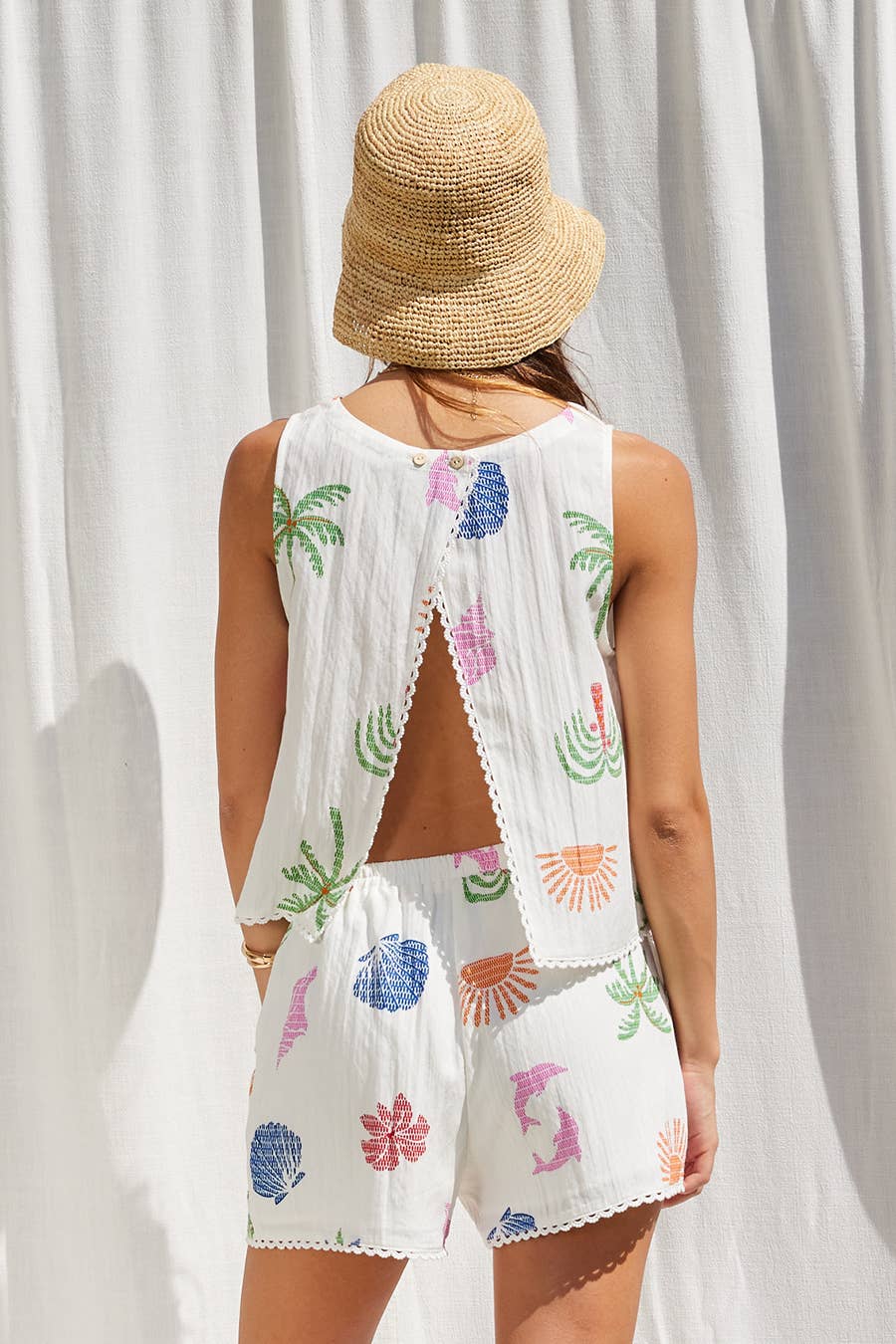 Beachside Gauze Short Set