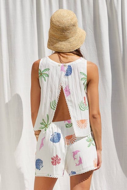 Beachside Gauze Short Set