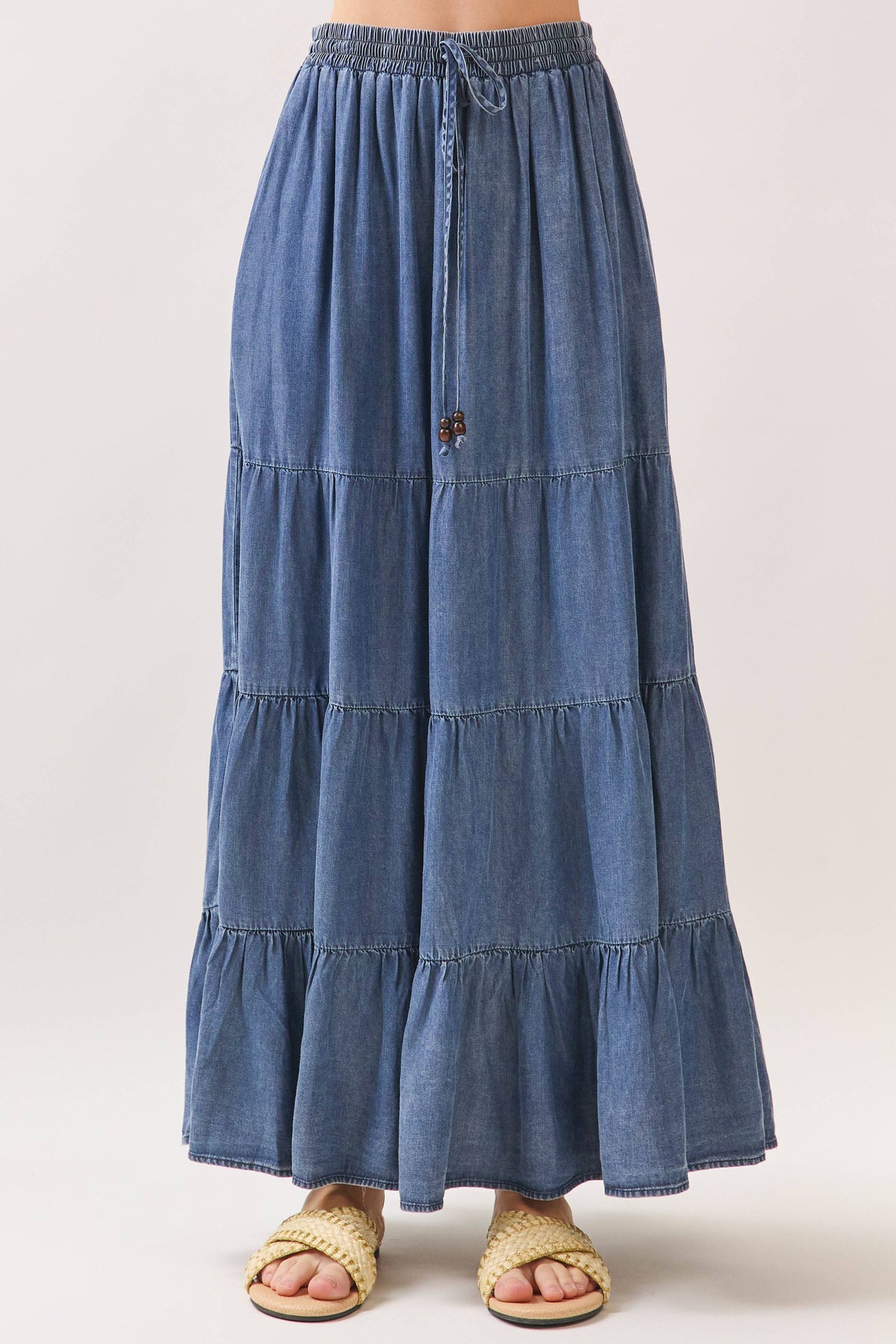 Josie Tencel Tiered Maxi Skirt