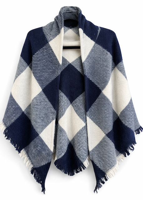 Estate Plaid Triangle Wrap