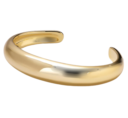 18K Gold Dome Cuff Bracelet