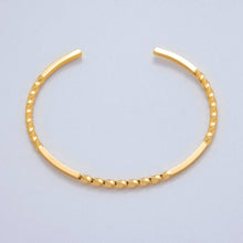 Load image into Gallery viewer, 18K Gold Filled Twisted Band Bar Cuff Bracelet
