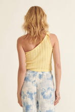 Load image into Gallery viewer, Aura Ribbed Knit One Shoulder Rolled Cropped Tank Top
