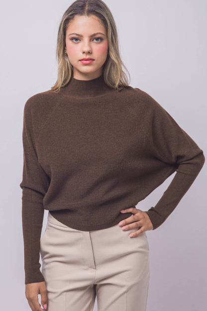 Cora Mock Neck Batwing Sweater (3 Colors)