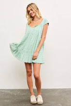 Load image into Gallery viewer, Lily SCOOP NECK SMOCKED CAP SLEEVE TIERED DRESS (2 Colors)
