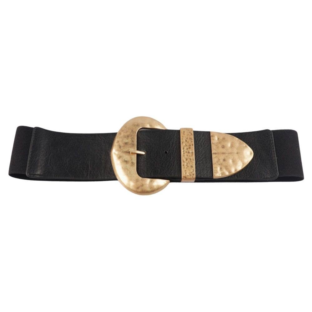 Metal Hammered Buckle Belt