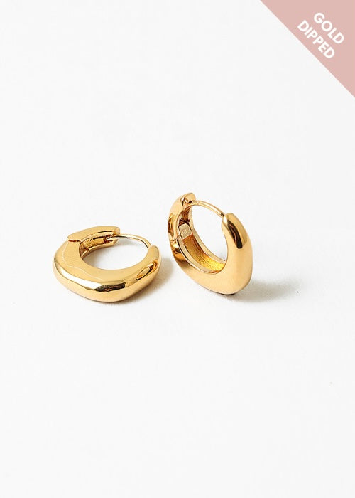 14K Gold Dipped Huggie Hoops