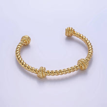 Load image into Gallery viewer, 24K Gold Filled Knotted Rope Cuff Bracelet | WA-2518
