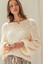 Load image into Gallery viewer, Nora Lace Yoke Sweater
