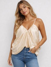 Load image into Gallery viewer, The Allure Satin Ruched Top
