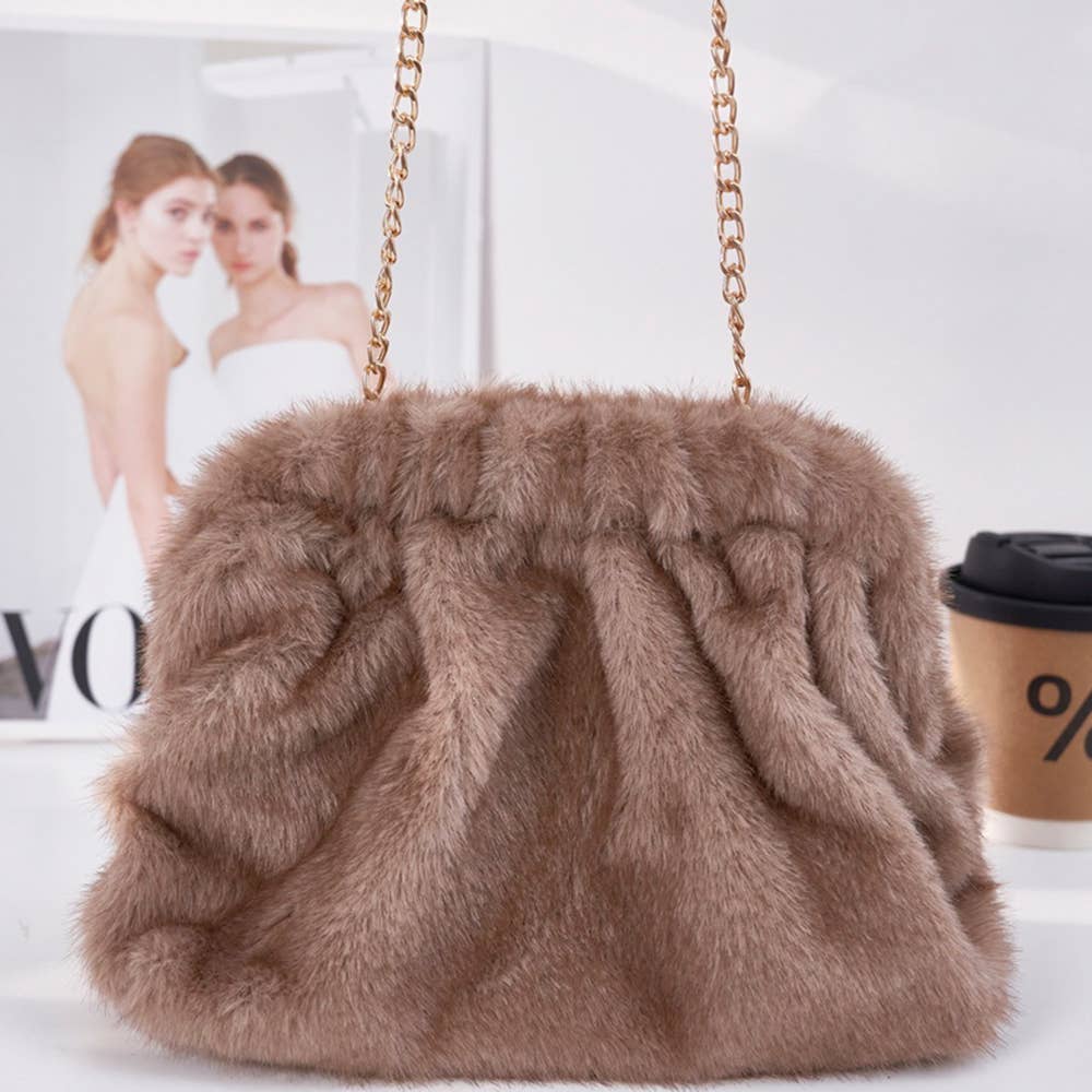 Chic Faux Fur Crossbody Bag (2 Colors)