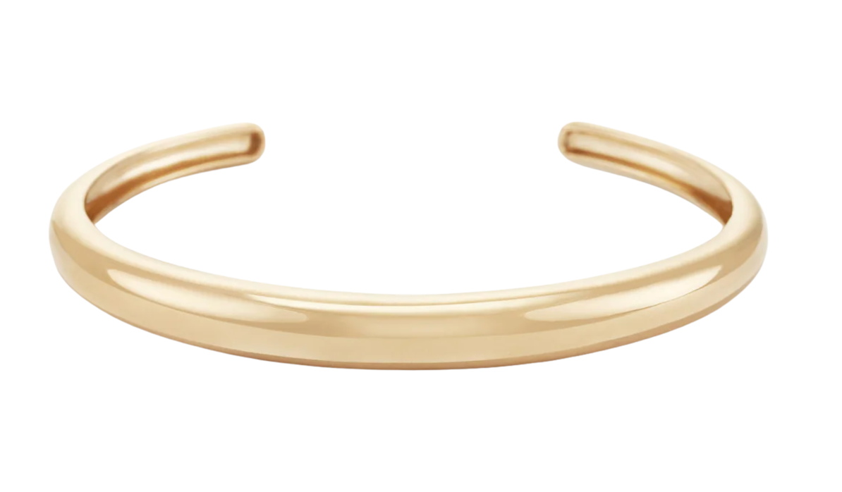 18K Gold Dome Cuff Bracelet