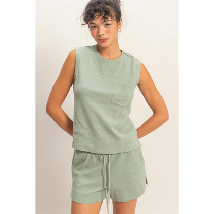 Pocket Cotton Tank (5 Colors)