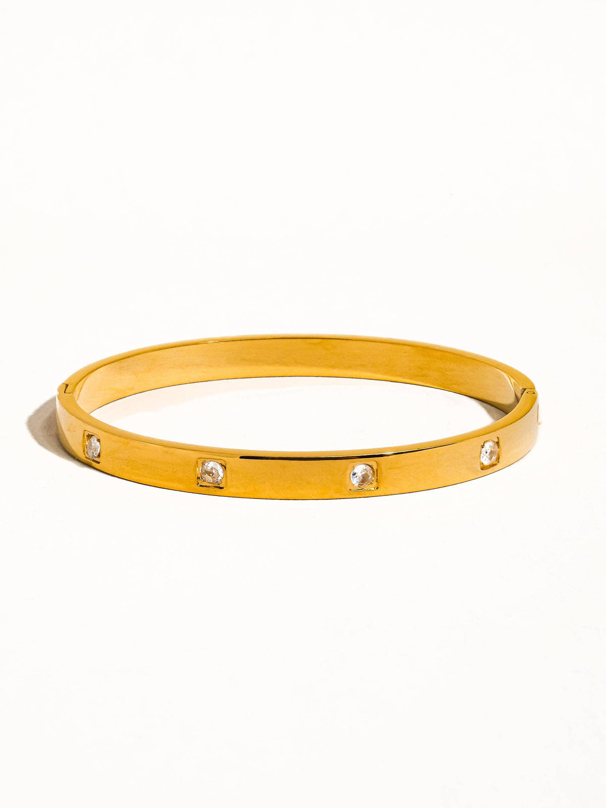 Neil 18K Gold Classic CZ Bangle