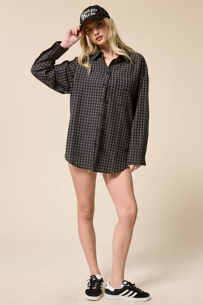 Rori Gingham Button Down Shirt (2 Colors)