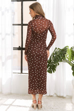 Load image into Gallery viewer, The Polka Dot Mesh Maxi Dress
