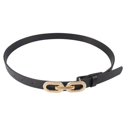 LINK DESIGN BUCKLE SKINNY BELT
