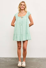 Load image into Gallery viewer, Lily SCOOP NECK SMOCKED CAP SLEEVE TIERED DRESS (2 Colors)
