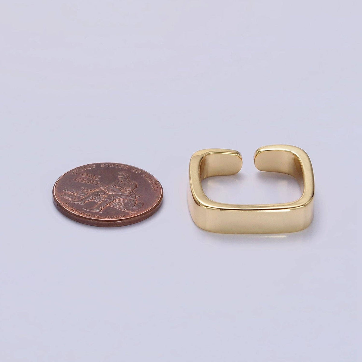 14K Gold Filled Square Geometric Band Ring