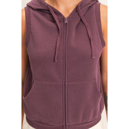 Sleeveless Zip Up Hoodie (2 Colors)