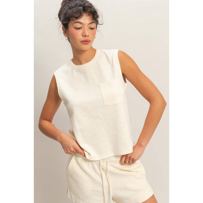Pocket Cotton Tank (5 Colors)