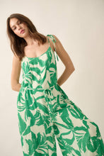 Load image into Gallery viewer, Rio Tropical-Print Crepe Belted Wide-Leg Cami Jumpsuit
