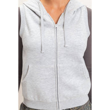 Load image into Gallery viewer, Sleeveless Zip Up Hoodie (2 Colors)
