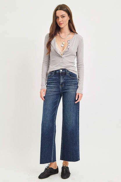 The Lisa High Rise Cropped Wide Leg Jeanh