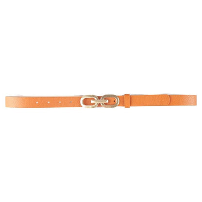 LINK DESIGN BUCKLE SKINNY BELT