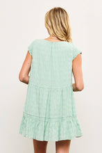 Load image into Gallery viewer, Lily SCOOP NECK SMOCKED CAP SLEEVE TIERED DRESS (2 Colors)
