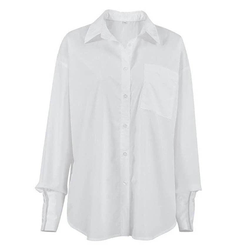 Easy Days White Button Down Shirt