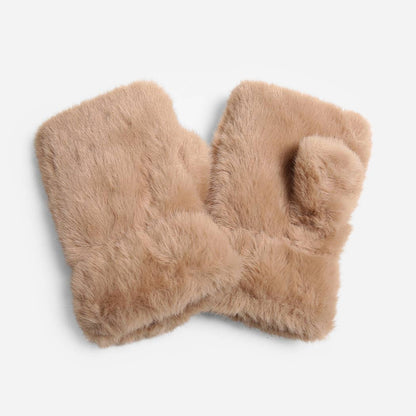 Faux Fur Fingerless Gloves