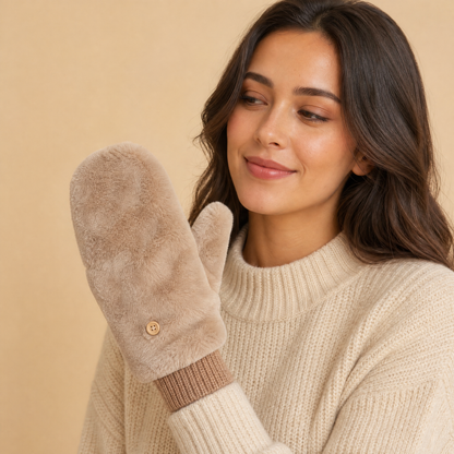 Faux Fur Convertible Mittens (4 Colors)